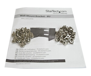 StarTech.com Wandmontage Halterung für flache Rack Geräte - 8HE - Gehäuse - geeignet für Wandmontage - Schwarz - 8U - 30.5 cm (12")