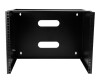 Startech.com wall mounting bracket for flat rack devices - 8he - housing - suitable for wall mounting - black - 8U - 30.5 cm (12 ")