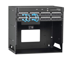 StarTech.com Wandmontage Server Rack mit Fachboden - 4HE - Anpassbar von 30,5 cm - 45,7cm - Rack (Wandbefestigung)