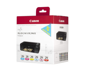 Canon PGI-29 CMY/PC/PM/R Multipack - Gelb, Cyan, Magenta,...