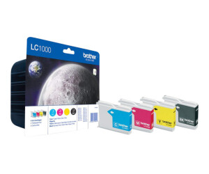 Brother LC1000 Value Pack - 4 -pack - black, yellow, cyan, magenta