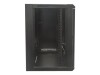 Intellinet Network Cabinet, Wall Mount (Standard), 9U, Usable Depth 410mm/Width 510mm, Black, Flatpack, Max 60kg, Metal & Glass Door, Back Panel, Removeable Sides, Suitable also for use on desk or floor, 19",Parts for wall install (eg screws/rawl plugs)