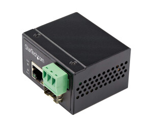 Startech.com Industrial Media Converter - 100 Mbit/S Media Converter LWL copper - Singles/multimode glass fiber on copper network - 12-56 V DC - IP -30/-40 & DEG; C to 75 & DEG; C (IMC100MSFP)