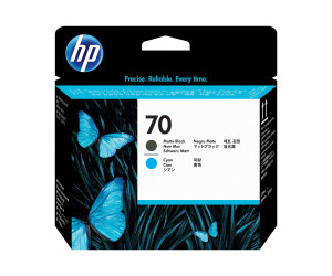 HP 70 - Cyan, matt black - print head - for DesignJet SD...