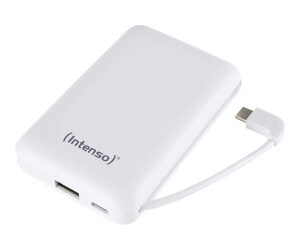 Intenso Powerbank XC10000 - Powerbank - 10000 mAh - 3 A - 2 Ausgabeanschlussstellen (USB, USB-C)