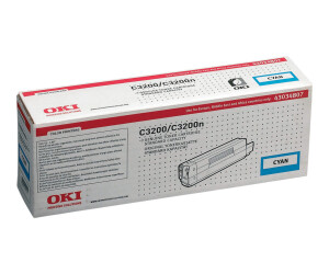 Oki cyan - original - toner cartridge - for C3200