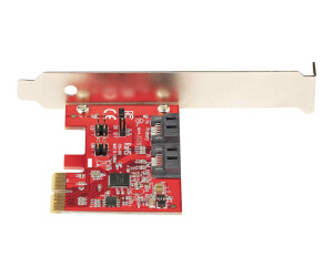 StarTech.com 2 Port PCIe SATA RAID Kontroller - PCIe SATA hardware RAID Controller - PCIe Festplatten/SSD RAID Controller/Karte - Full/Low Profil Blende - ASM1062R SATA RAID (2P6GR-PCIE-SATA-CARD)