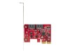 StarTech.com 2 Port PCIe SATA RAID Kontroller - PCIe SATA hardware RAID Controller - PCIe Festplatten/SSD RAID Controller/Karte - Full/Low Profil Blende - ASM1062R SATA RAID (2P6GR-PCIE-SATA-CARD)