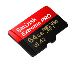 Sandisk Extreme Pro-Flash memory card (Microsdxc-A-SD adapter included)