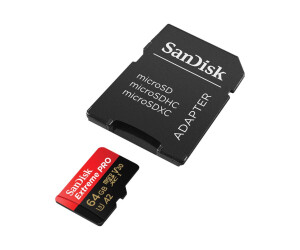 SanDisk Extreme Pro - Flash-Speicherkarte (microSDXC-an-SD-Adapter inbegriffen)