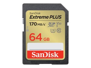 WD SanDisk Extreme PLUS - Flash-Speicherkarte - 64 GB