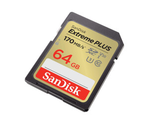 WD SanDisk Extreme PLUS - Flash-Speicherkarte - 64 GB