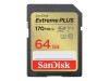 WD SanDisk Extreme PLUS - Flash-Speicherkarte - 64 GB