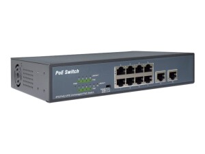 DIGITUS 8-Port Fast Ethernet PoE Switch, 19 Zoll,...