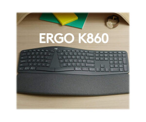 Logitech Ergo K860 - keyboard - wireless - 2.4 GHz, Bluetooth 5.0