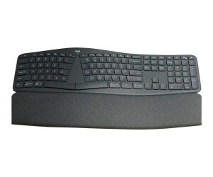 Logitech ERGO K860 - Tastatur - kabellos - 2.4 GHz, Bluetooth 5.0