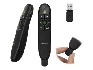 StarTech.com Präsentationsfernbedienung PRESREMOTE (Wireless Presenter, PPT Fernbedienung, USB PowerPoint Presenter, 27m)