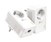 TP-LINK AV1000 - Gigabit Passthrough Starter Kit - Powerline Adapterkit - GigE, HomePlug AV (HPAV)