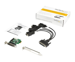 StarTech.com 4 Port Serielle PCI Express RS232 Adapter Karte - PCIe Serielle Host Controller Karte - PCIe zu Seriell DB9 - 16950 UART - Niedrig Profil Erweiterungskarte - Windows & Linux (PEX4S953LP)