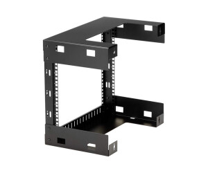 Startech.com 8U 19 "Wall Mount Network Rack - 12" Deep 2 Post Open Frame Server Room Rack for Data/AV/IT/Computer Equipment/Patch Panel With Cage Nuts & Screws 135LB Capacity, Black (RK812Wallo)