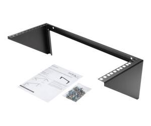 StarTech.com 4 HE 19 Zoll vertikale Wandmontage Rack Halterung aus Stahl - Schwarz - Halterung - geeignet für Wandmontage - Schwarz - 4U - 48.3 cm (19")