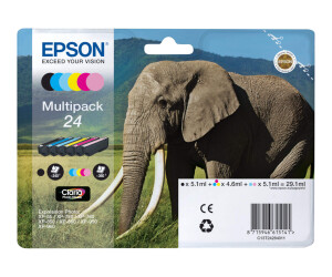 Epson 24 Multipack - 6er-Pack - 29.1 ml - Schwarz, Gelb,...