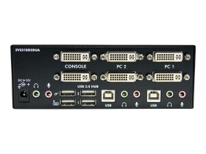 StarTech.com 2 Port DVI USB KVM Switch mit Audio und USB...