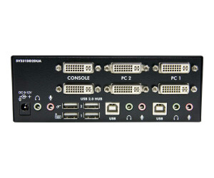 StarTech.com 2 Port DVI USB KVM Switch mit Audio und USB 2.0 Hub
