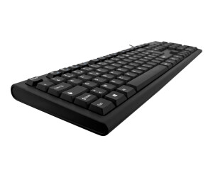V7 keyboard - PS/2, USB - French - black