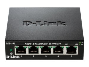 D-Link DES 105 - Switch - 5 x 10/100 - Desktop