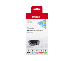 Canon Cli Value Pack 8 Multipack - 13 ml - Black, Cyan, Magenta, Red, Green