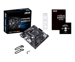 Asus Prime B450m -K II - Motherboard - Micro ATX - Socket AM4 - AMD B450 Chipset - USB 3.2 Gen 1 - Gigabit LAN - Onboard graphic (CPU required)