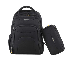 StarTech.com 17.3" Laptop Rucksack mit abnehmbarer Zubehörtasche - Ergonomischer IT Rucksack für IT Techniker/Profi - Robuster Notebook/Laptop Rucksack - Gepolsterter Business Rucksack (NTBKBAG156)