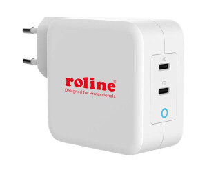 Roline USB charger 100W 2x C PD GAN - USB Type C