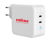 ROTRONIC-SECOMP Roline - Netzteil - 100 Watt - 5 A - PD 3.0, QC 3.0 - 2 Ausgabeanschlussstellen (24 pin USB-C)