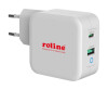 Rotronic -Somp Roline - Power supply - 65 watts - 3.25 A - PD, QC 3.0 - 2 Outside connection positions (USB, USB -C)