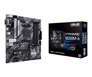 ASUS PRIME B550M-A - Motherboard - micro ATX - Socket AM4 - AMD B550 Chipsatz - USB 3.2 Gen 1, USB 3.2 Gen 2 - Gigabit LAN - Onboard-Grafik (CPU erforderlich)