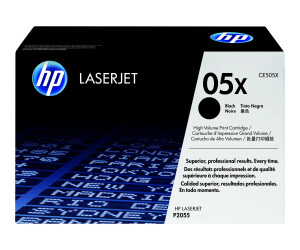 HP 05X - Hohe Ergiebigkeit - Schwarz - original - LaserJet - Tonerpatrone (CE505X)
