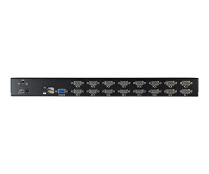 StarTech.com 16 Port 1HE USB VGA KVM Switch mit OSD zur Rack-Montage inkl. Kabeln