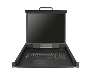 StarTech.com Rack KVM Konsole - US Tastatur(QWERTY), Ein Port VGA KVM mit 19" LCD Monitor - 1HE LCD KVM Konsolenschublade mit Kabeln - USB Unterstützung - 50.000 MTBF (RKCONS1901)