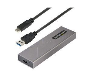 Startech.com USB-C 10GBPS to M.2 NVME OR M.2 SATA SSD Enclosure, Tool-Free M.2 PCIe/SATA NGFF SSD Enclosure, Portable Aluminum Case, USB Type-C & USB-A HOST CABles, for 2230 /2242/2260/2280-Works W/Thunderbolt 3 (M2-USB-C-NVME-SATA)