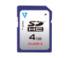 V7 VASDH4GCL4R - Flash memory card - 4 GB - Class 4