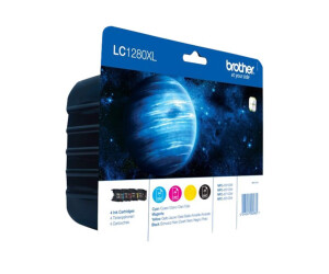 Brother LC1280XL Value Pack - 4er-Pack - Schwarz, Gelb,...