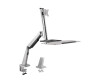 LogiLink Sit-Stand Workstation - Befestigungskit für Monitor / Tastatur (einstellbarer Arm)