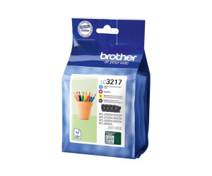 Brother LC3217 Value Pack - 4 -pack - black, yellow,...
