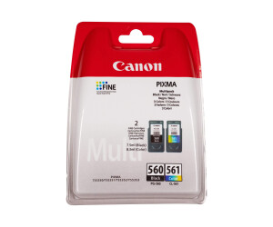 Canon PG-560 / CL-561 Multipack - 2er-Pack - Schwarz, Farbe (Cyan, Magenta, Gelb)
