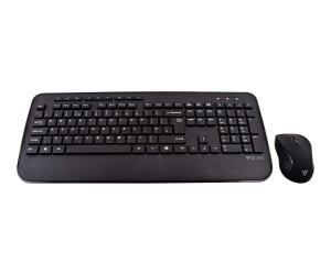 V7 CKW300UK - Tastatur-und-Maus-Set - kabellos