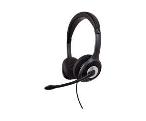 V7 Deluxe - Headphones with microphone - on -ear - wired