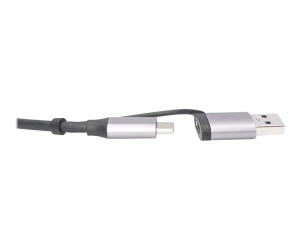 Digitus USB Type-C Gigabit Ethernet adapter 2.5G, USB-C + USB A (USB3.1/3.0)