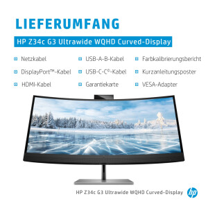 HP E34m G4 Conferencing Monitor - E-Series - LED-Monitor - gebogen - 86.4 cm (34")